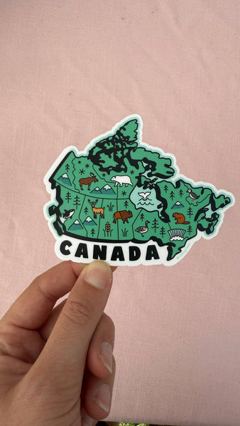 Canada map - 4" vinyl sticker