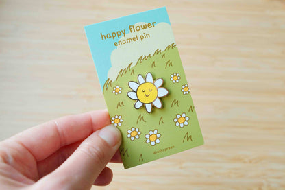 Happy Flower - enamel pin 🌼