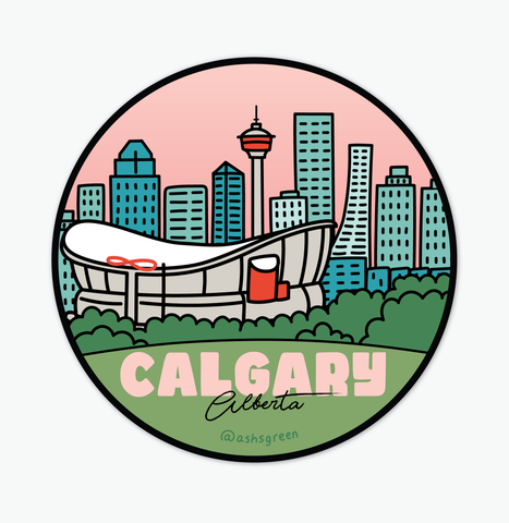Calgary, Alberta - cities of Canada sticker