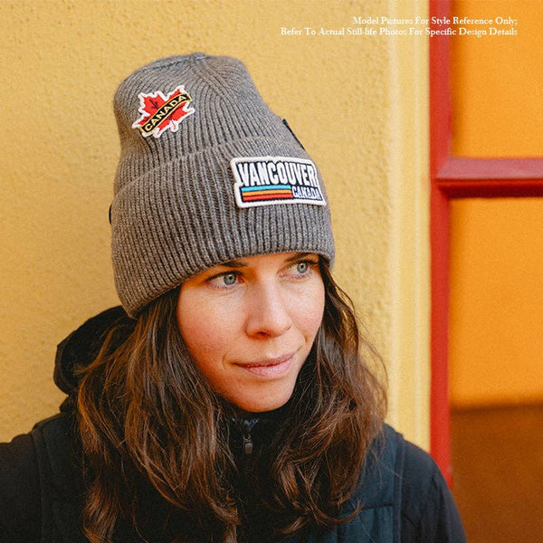 ALBERTA THICK KNIT CUFF TOQUE: Melange grey