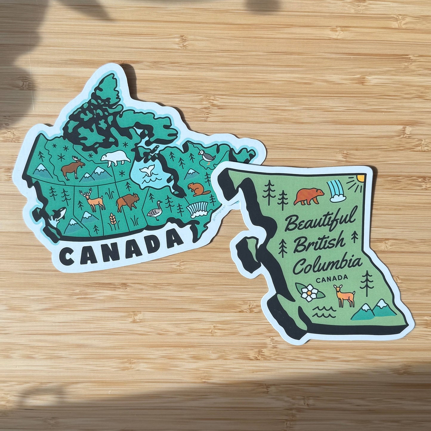 Die-Cut Map of Canada Postcard