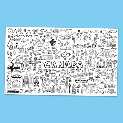TOP CANADA, GIANT COLOURING POSTER — by Francis Léveillée