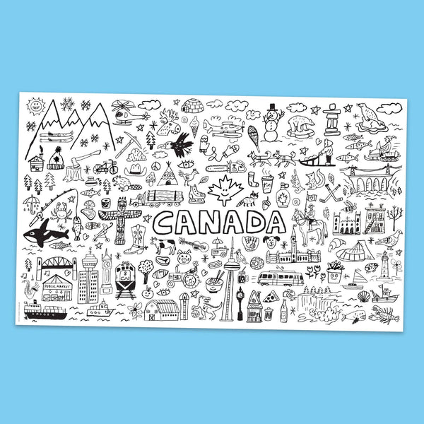 TOP CANADA, GIANT COLOURING POSTER — by Francis Léveillée