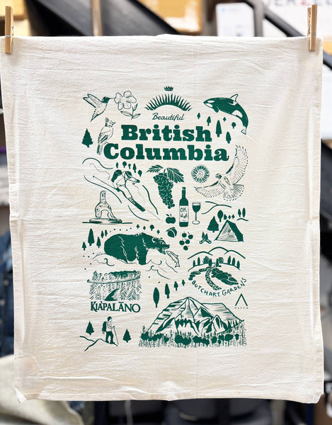 British Columbia Commemorative Organic Tea Towel - 20x24