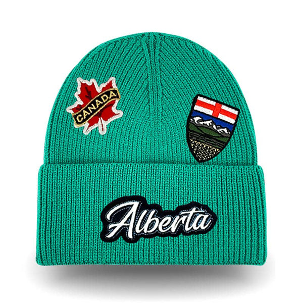 ALBERTA THICK KNIT CUFF TOQUE: Melange grey