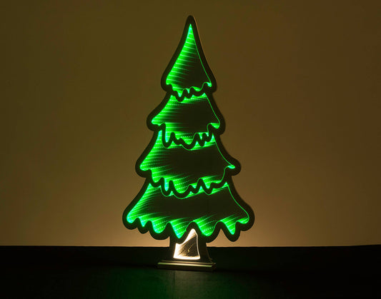 35.5" Green Christmas Tree Infinity Light