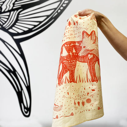 Fox Cotton Bandana - Orange