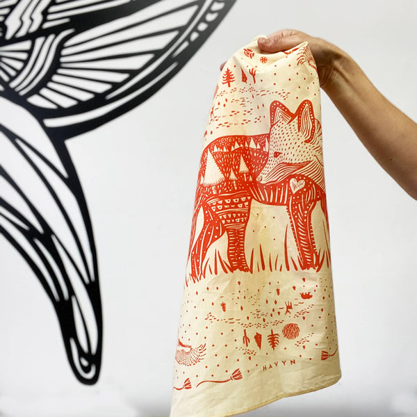 Fox Cotton Bandana - Orange