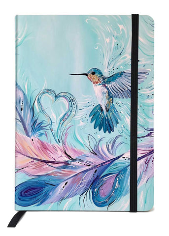 Indigenous Designed Journal Hummingbird Feathers