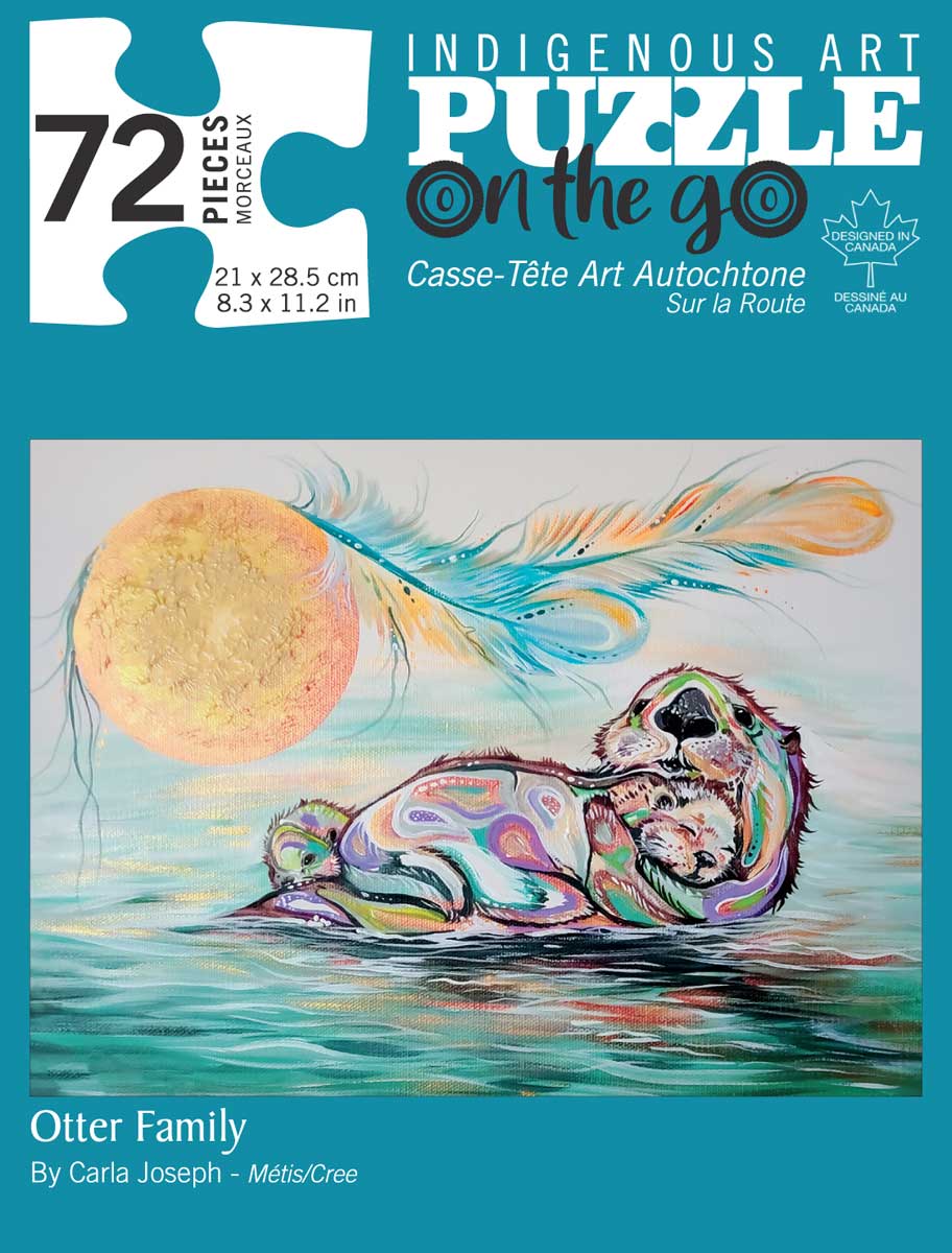 Indigenous design Otter Family 72 PIECES PUZZLE