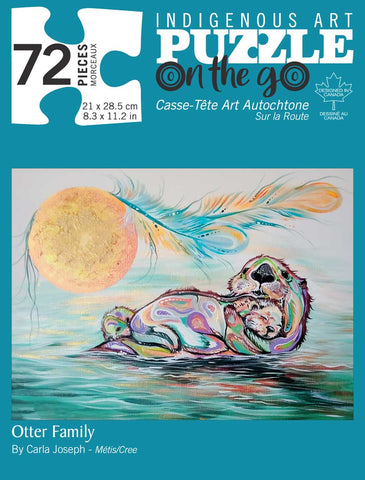 Indigenous design Otter Family 72 PIECES PUZZLE
