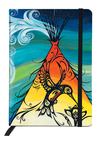 Indigenous Designed Journal Hummingbird Teepee
