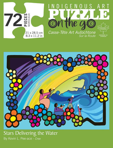 Indigenous design Stars Delivering The Water 72 PIECES PUZZLE