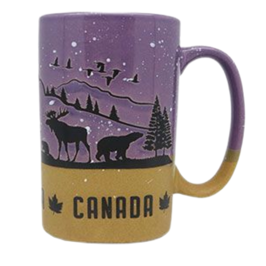 Canadian Wildlife Purple Color Mug