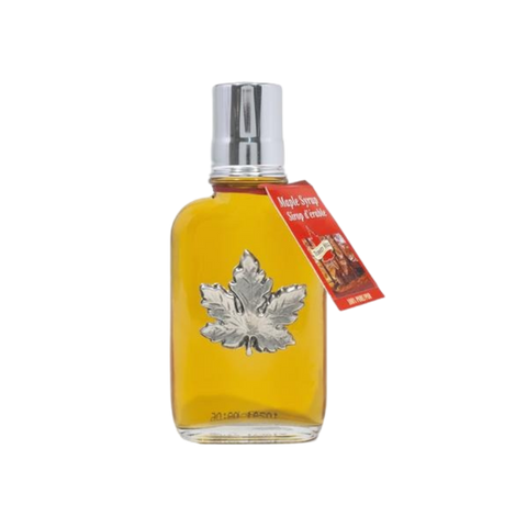 Grade A Pure Organic Canadian Maple Syrup, 100ml Flask Bottle, Maple Leaf Shape