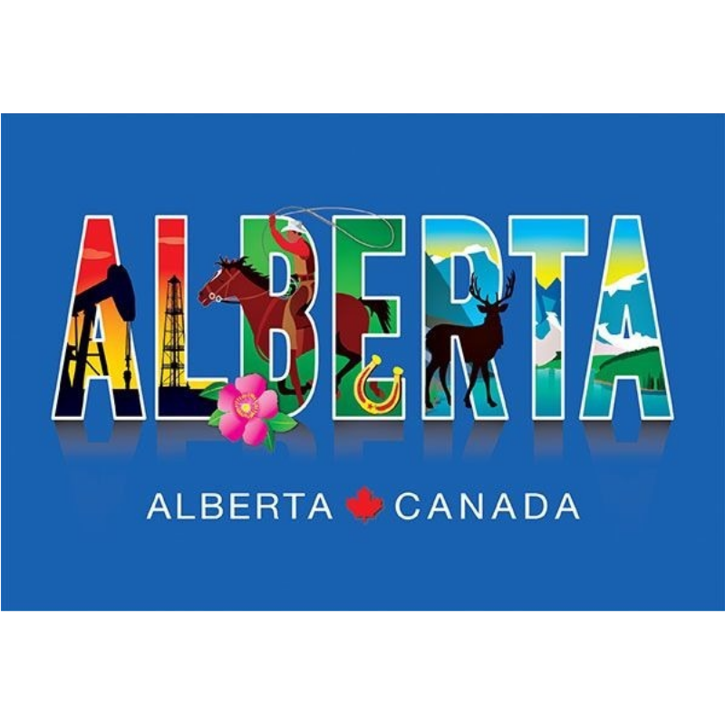 Canada Souvenir Postcards Alberta Province 