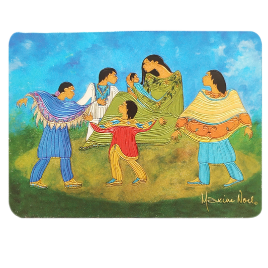 Indigenous Souvenir Maxine Noel Family Circle Metallic Fridge Magnet