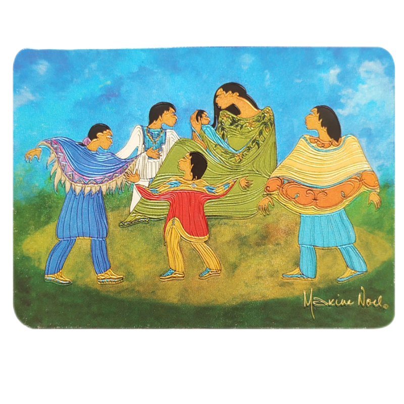 Indigenous Souvenir Maxine Noel Family Circle Metallic Fridge Magnet