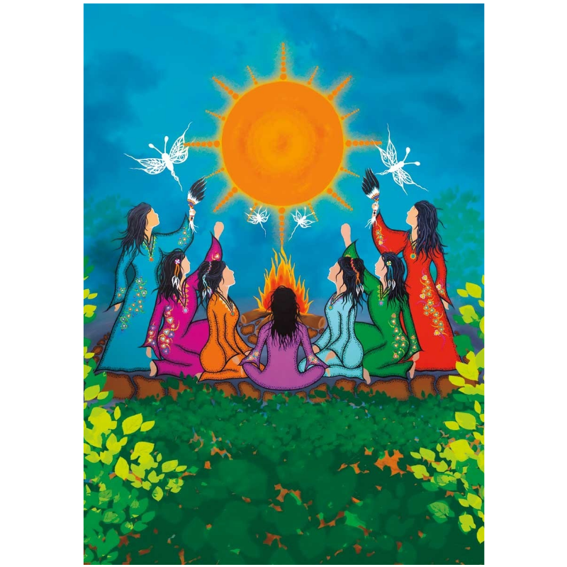 Indigenous Art Card Upnmultoqsip By Tracey Metallic