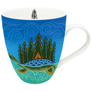 Indigenous Designed Mug Turtle Island By Patrick Hunter