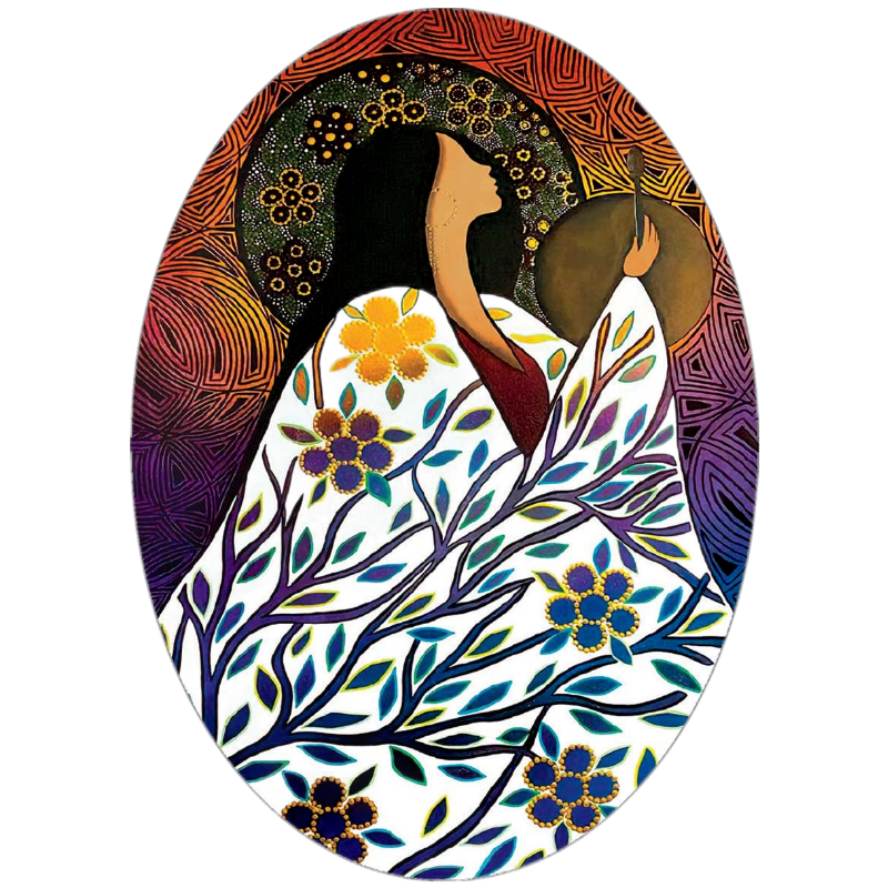 Indigenous Stickers Ancestral Song By Betty Albert