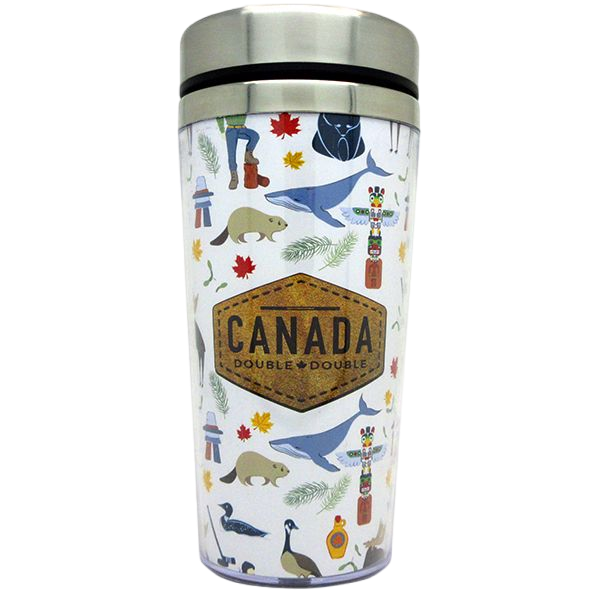 Stainless Travel Mug - Canada Icons
