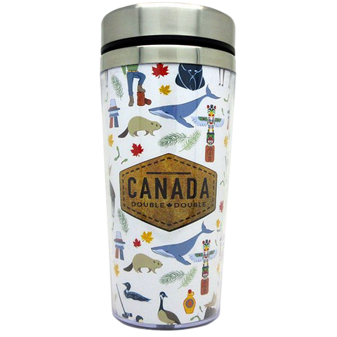 Stainless Travel Mug - Canada Icons